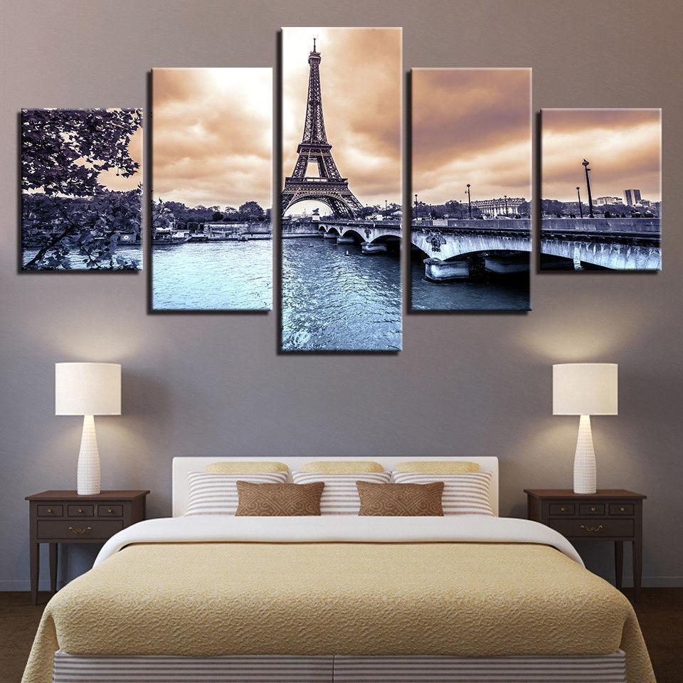 Paris City Eiffel Tower Nature Canvas Wall Art