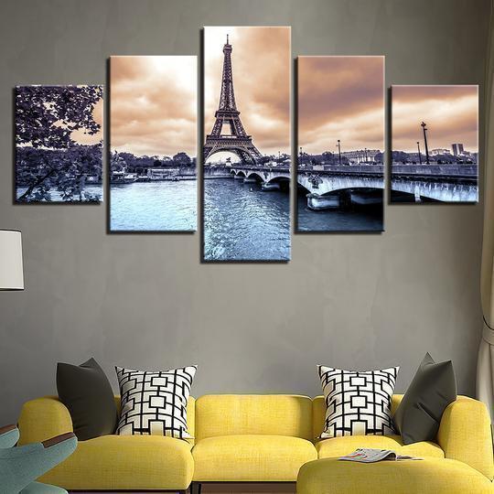 Paris Eiffel Tower Nature Canvas Wall Art