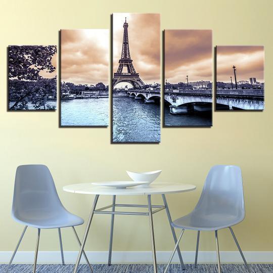 Paris Eiffel Tower Nature Canvas Wall Art