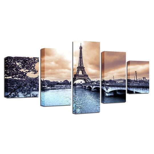Paris Eiffel Tower Nature Canvas Wall Art
