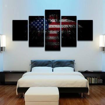 Patriotic Eagle Wall Army Canvas Wall Art