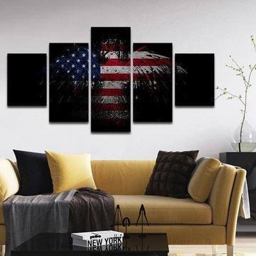 Patriotic Eagle Wall Army Canvas Wall Art