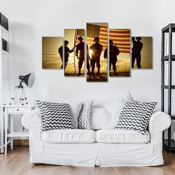 Patriotic Military Army Canvas Wall Art