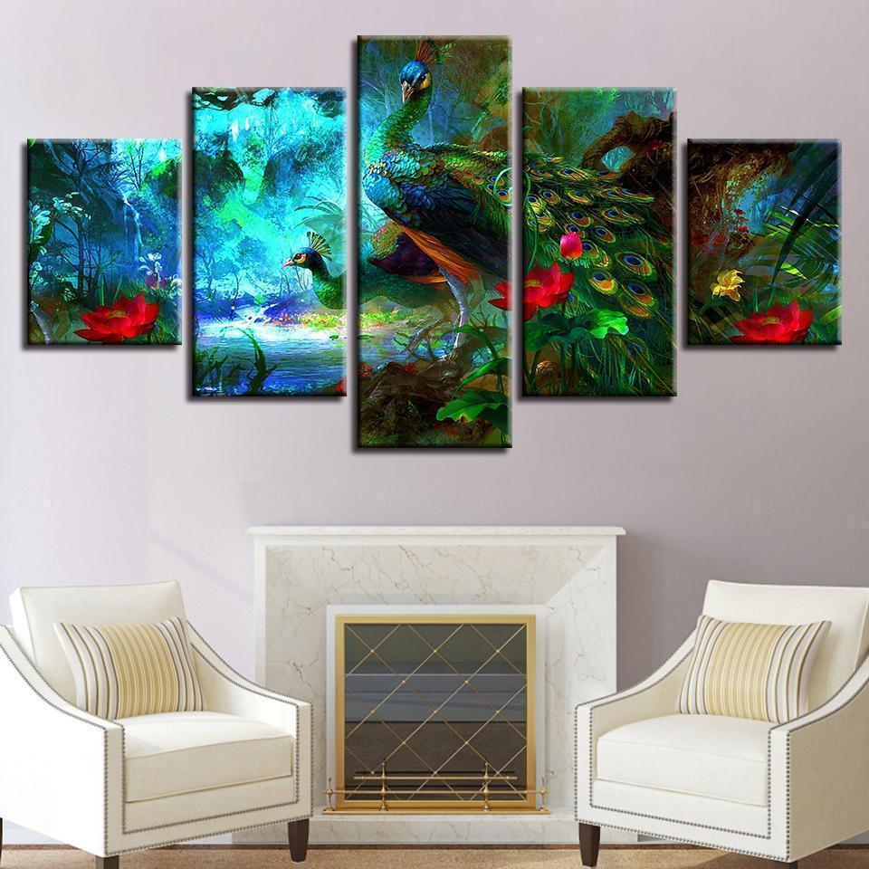Peacock 1 Animal Canvas Wall Art