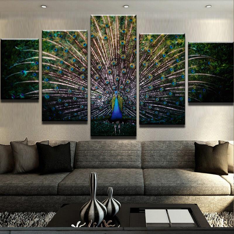 Peacock Passion Animal Canvas Wall Art
