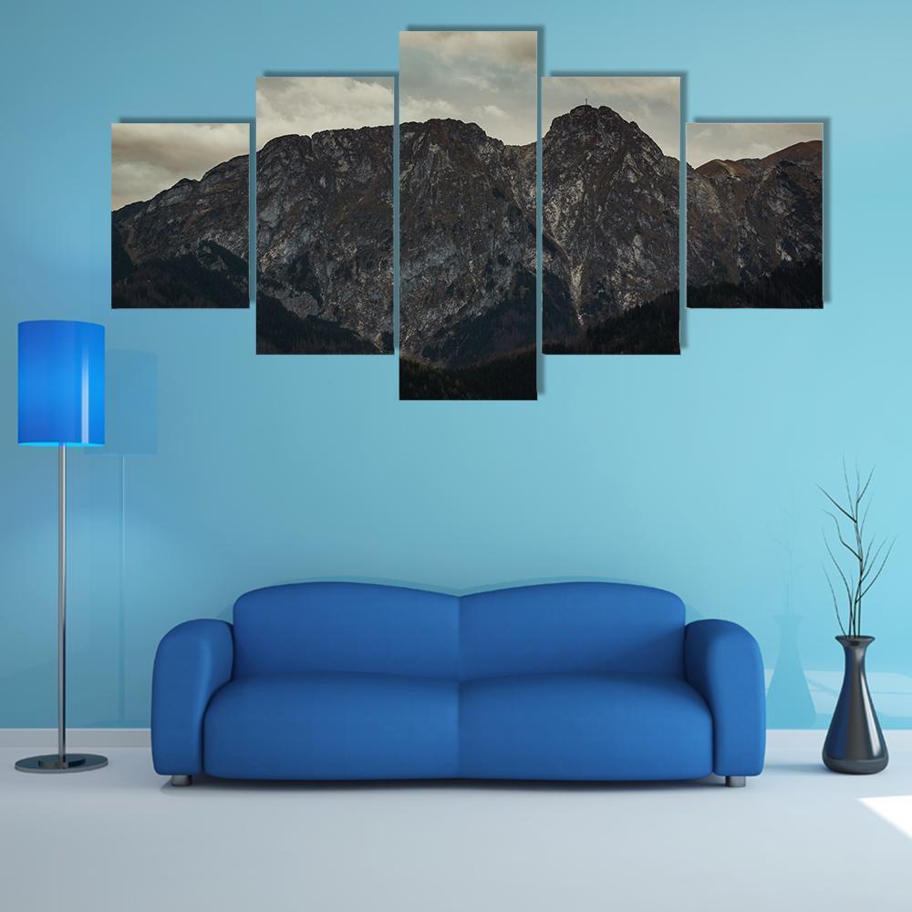 Peak Giewont In Tatra Mountains Nature Canvas Wall Art
