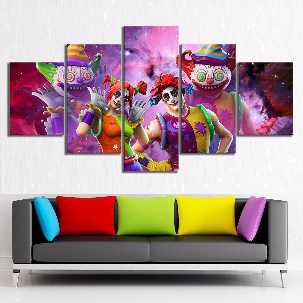 Peekabo and Nite Fortnite Gaming Canvas Wall Art