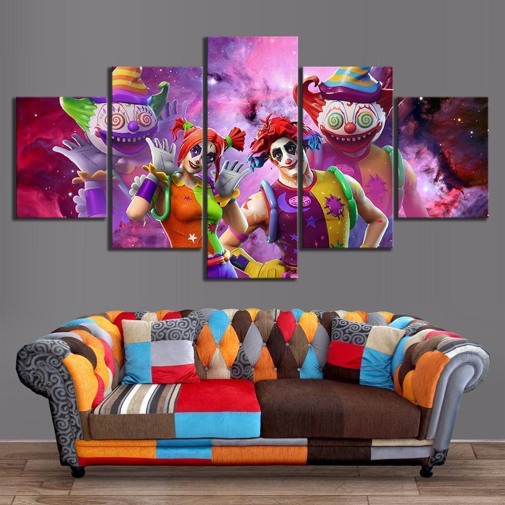 Peekabo and Nite Fortnite Gaming Canvas Wall Art