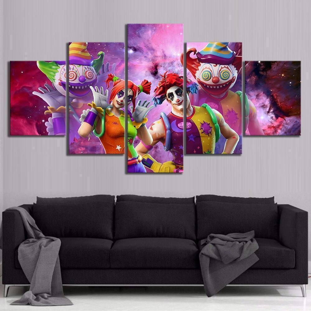 Peekabo and Nite Fortnite Gaming Canvas Wall Art