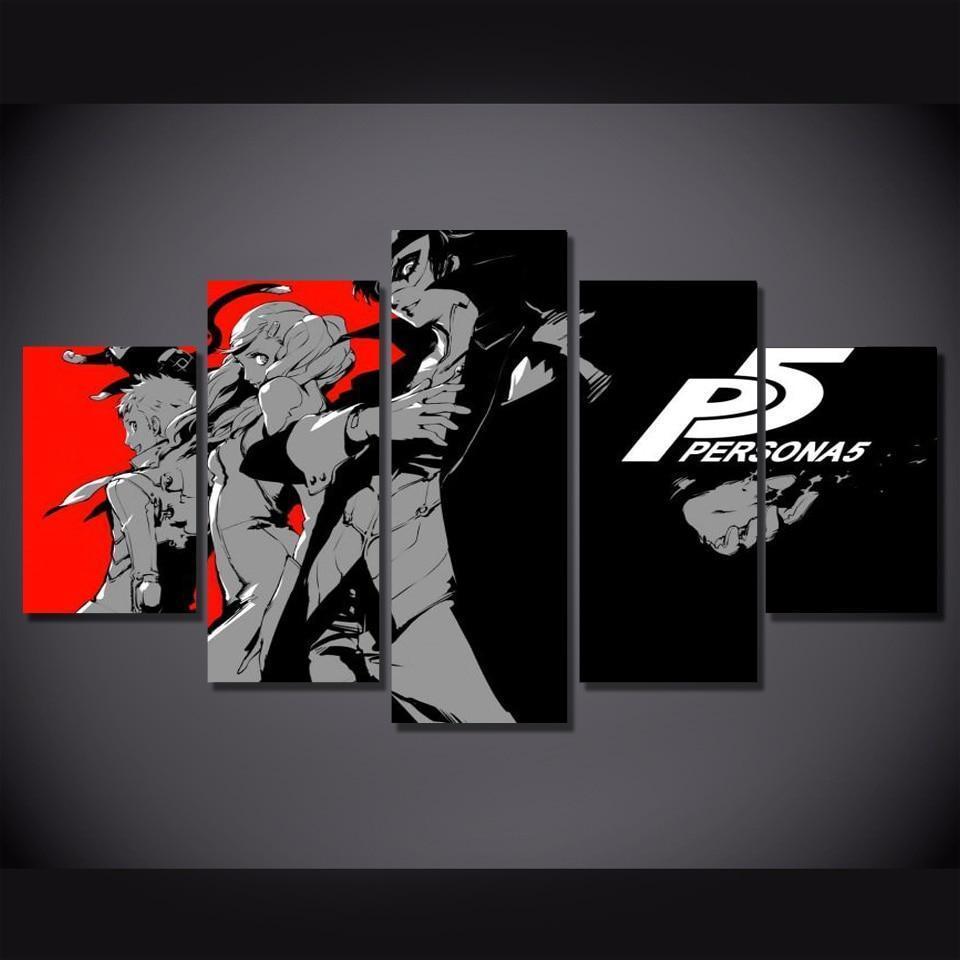 Persona 5 Joker &amp;amp; Ann &amp;amp; Ryuji Game Canvas Wall Art