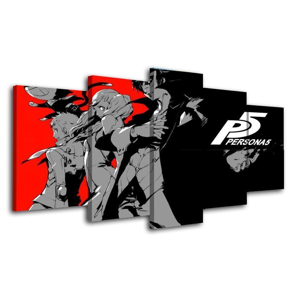 Persona 5 Joker &amp;amp; Ann &amp;amp; Ryuji Game Canvas Wall Art