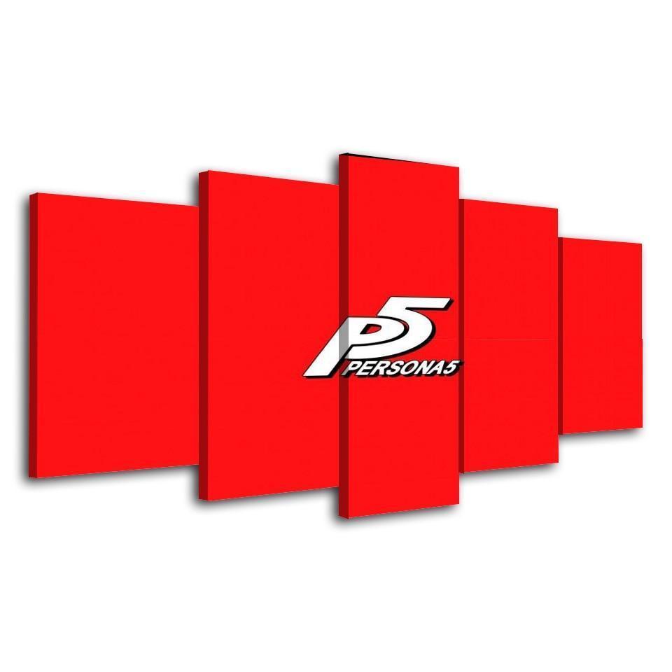 Persona 5 Red Logo Game Canvas Wall Art