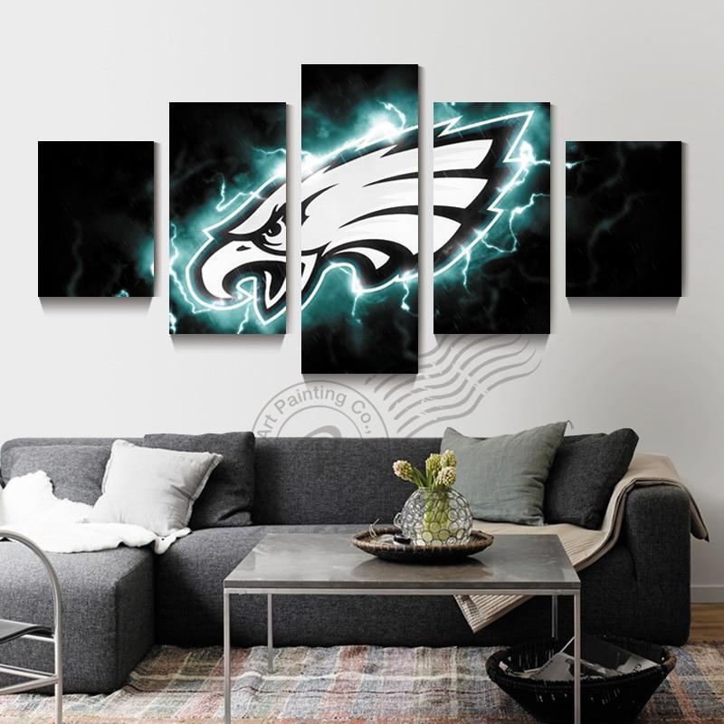 Philadelphia Eagle The Storm Logo  Football Canvas Wall Art