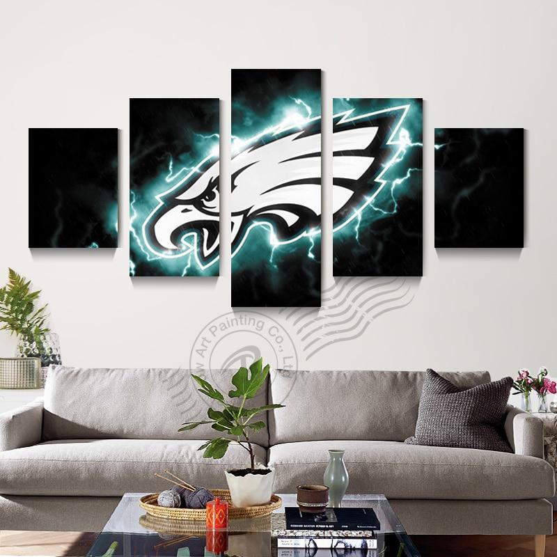 Philadelphia Eagle The Storm Logo  Football Canvas Wall Art