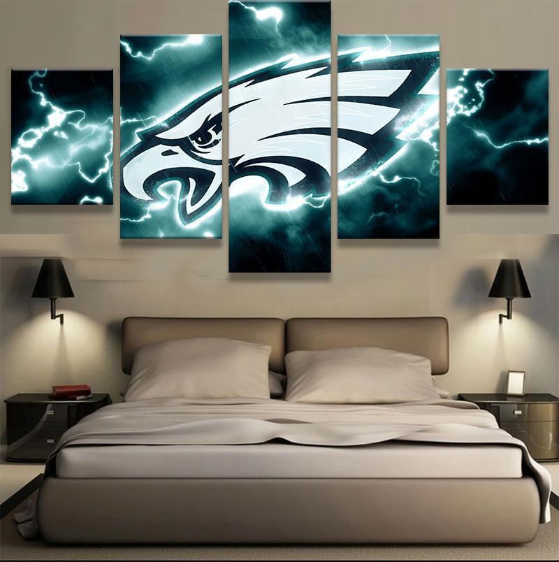 Philadelphia Eagles Thunder Football Canvas Wall Art