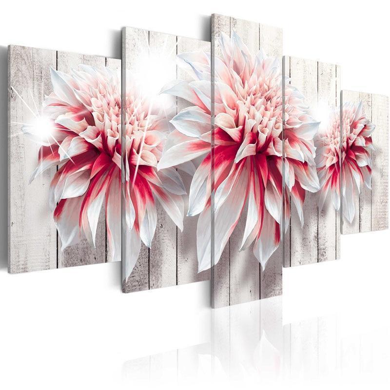 Pink flowers Canvas Wall Art
