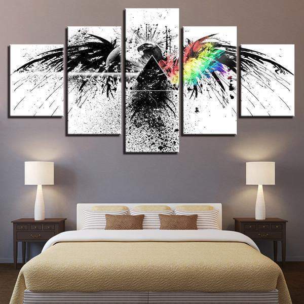 Pink Floyd Rock Music Abstract Eagle Abstract Animal Canvas Wall Art