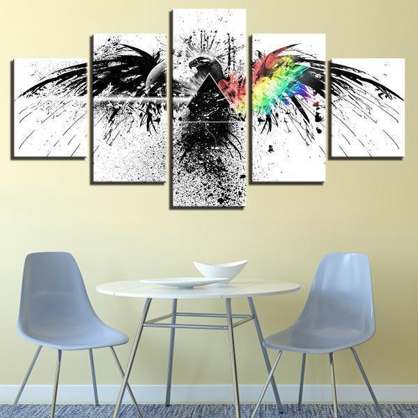 Pink Floyd Rock Music Abstract Eagle Abstract Animal Canvas Wall Art