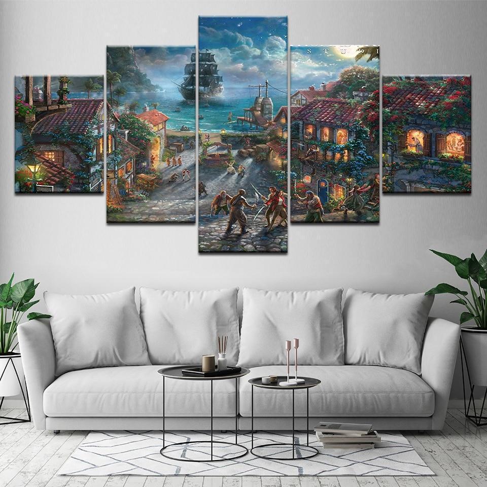 Pirates of the Caribbean At Christmas Movie Canvas Wall Art