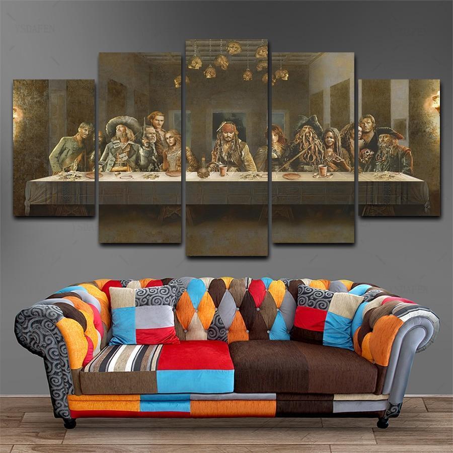 Pirates of the Caribbean Characters Poster 2 Movie Canvas Wall Art