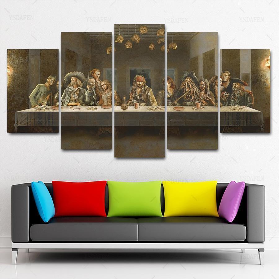 Pirates of the Caribbean Characters Poster 2 Movie Canvas Wall Art