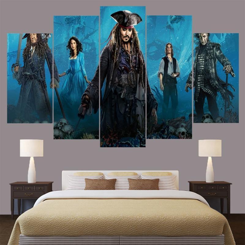 Pirates of the Caribbean Characters Poster 3 Movie Canvas Wall Art