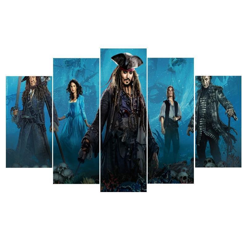 Pirates of the Caribbean Characters Poster 3 Movie Canvas Wall Art