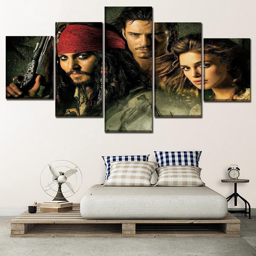 Pirates of the Caribbean Characters Poster 3 Movie Canvas Wall Art