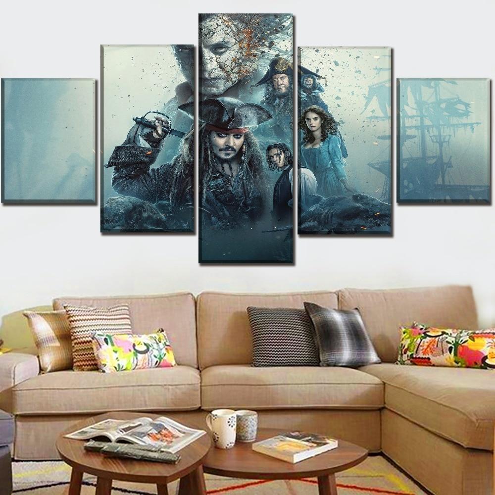 Pirates of the Caribbean: Dead Man Tell No Tales 2 Movie Canvas Wall Art