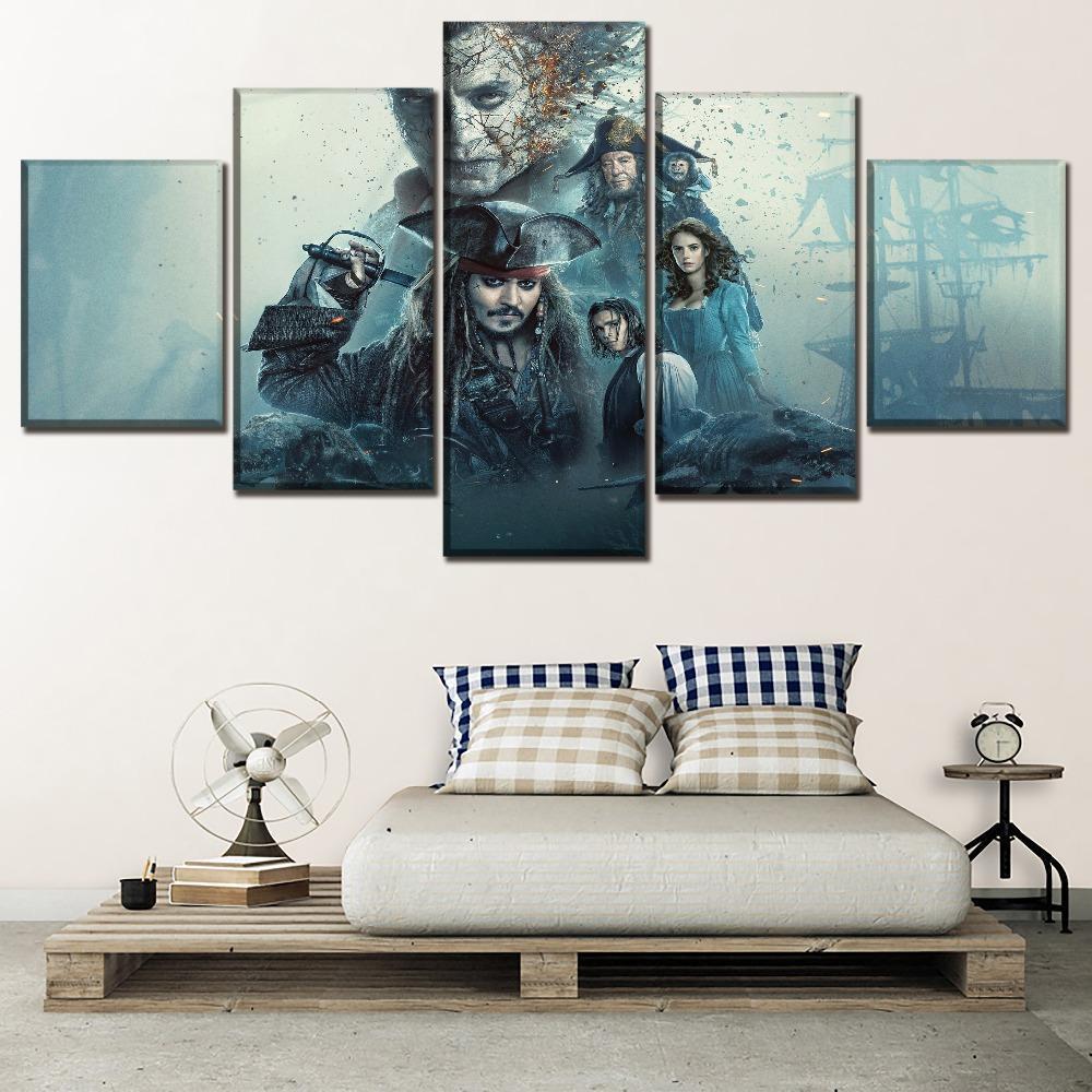 Pirates of the Caribbean: Dead Man Tell No Tales 2 Movie Canvas Wall Art