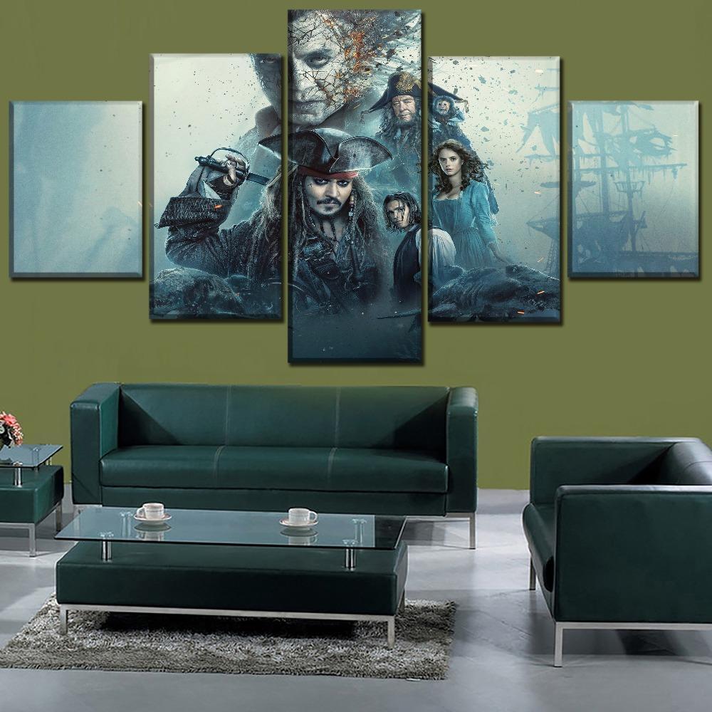 Pirates of the Caribbean: Dead Man Tell No Tales 2 Movie Canvas Wall Art
