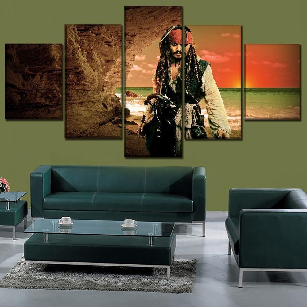 Pirates of the Caribbean Jack Sparrow Poster 1 Movie Canvas Wall Art