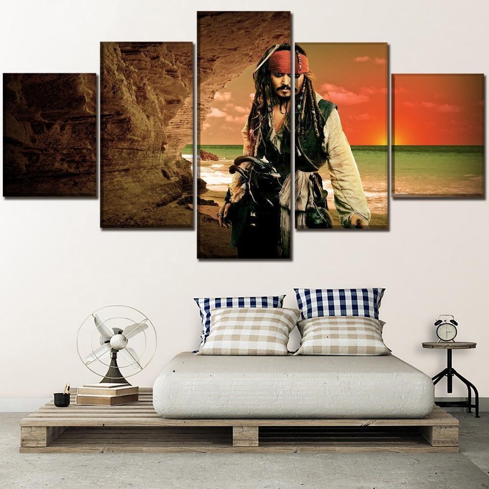 Pirates of the Caribbean Jack Sparrow Poster 1 Movie Canvas Wall Art