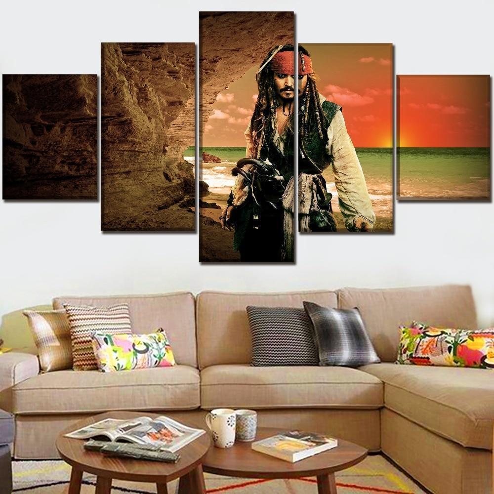 Pirates of the Caribbean Jack Sparrow Poster 1 Movie Canvas Wall Art