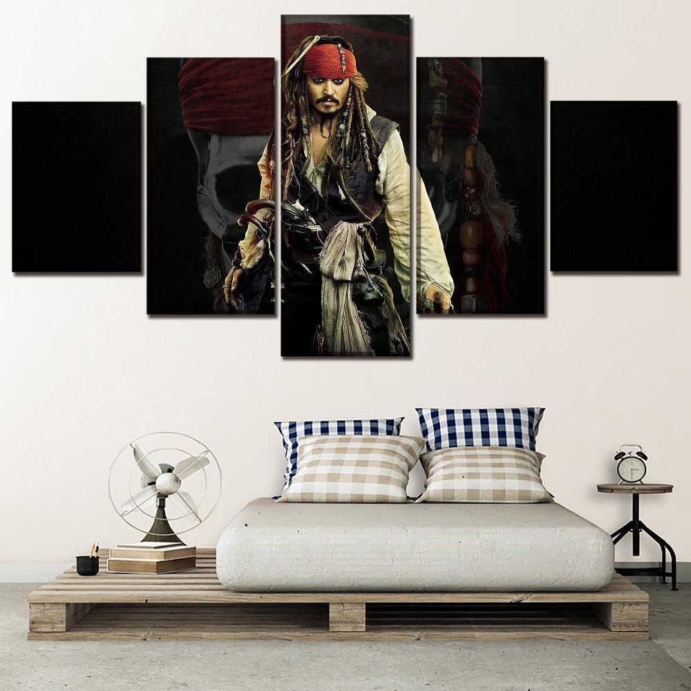Pirates of the Caribbean Jack Sparrow Poster 3 Movie Canvas Wall Art
