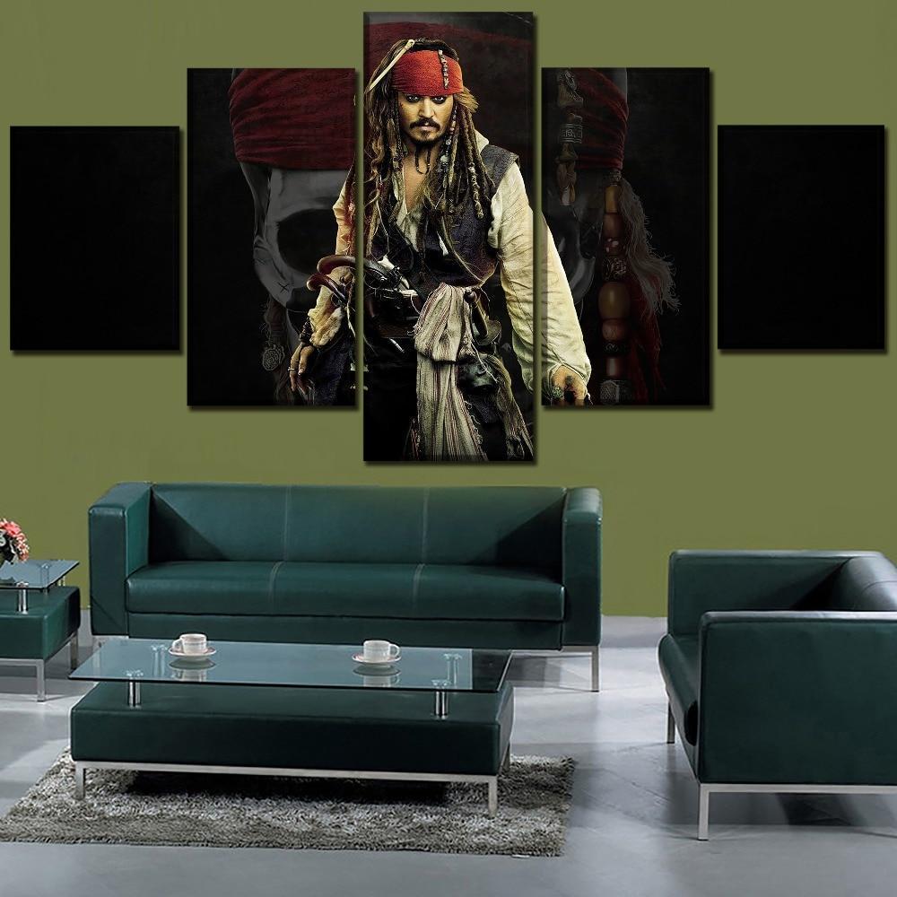 Pirates of the Caribbean Jack Sparrow Poster 3 Movie Canvas Wall Art