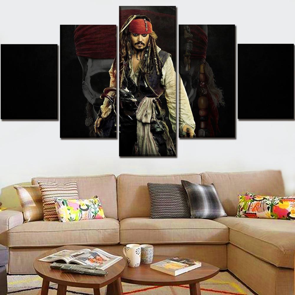 Pirates of the Caribbean Jack Sparrow Poster 3 Movie Canvas Wall Art