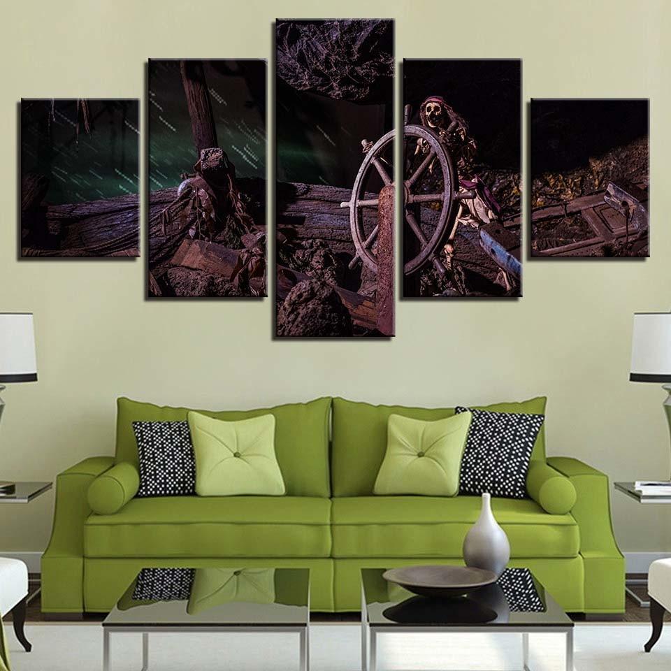 Pirates of the Caribbean: The Curse of the Black Pearl 1 Movie Canvas Wall Art
