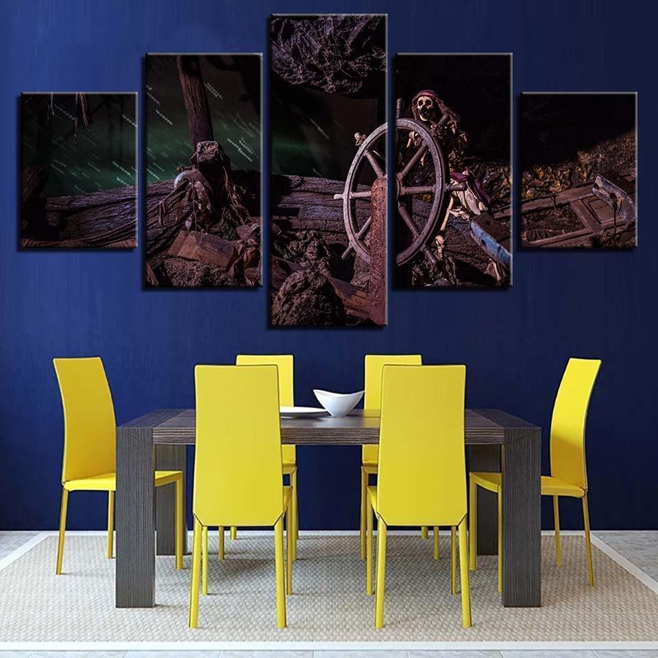 Pirates of the Caribbean: The Curse of the Black Pearl 1 Movie Canvas Wall Art