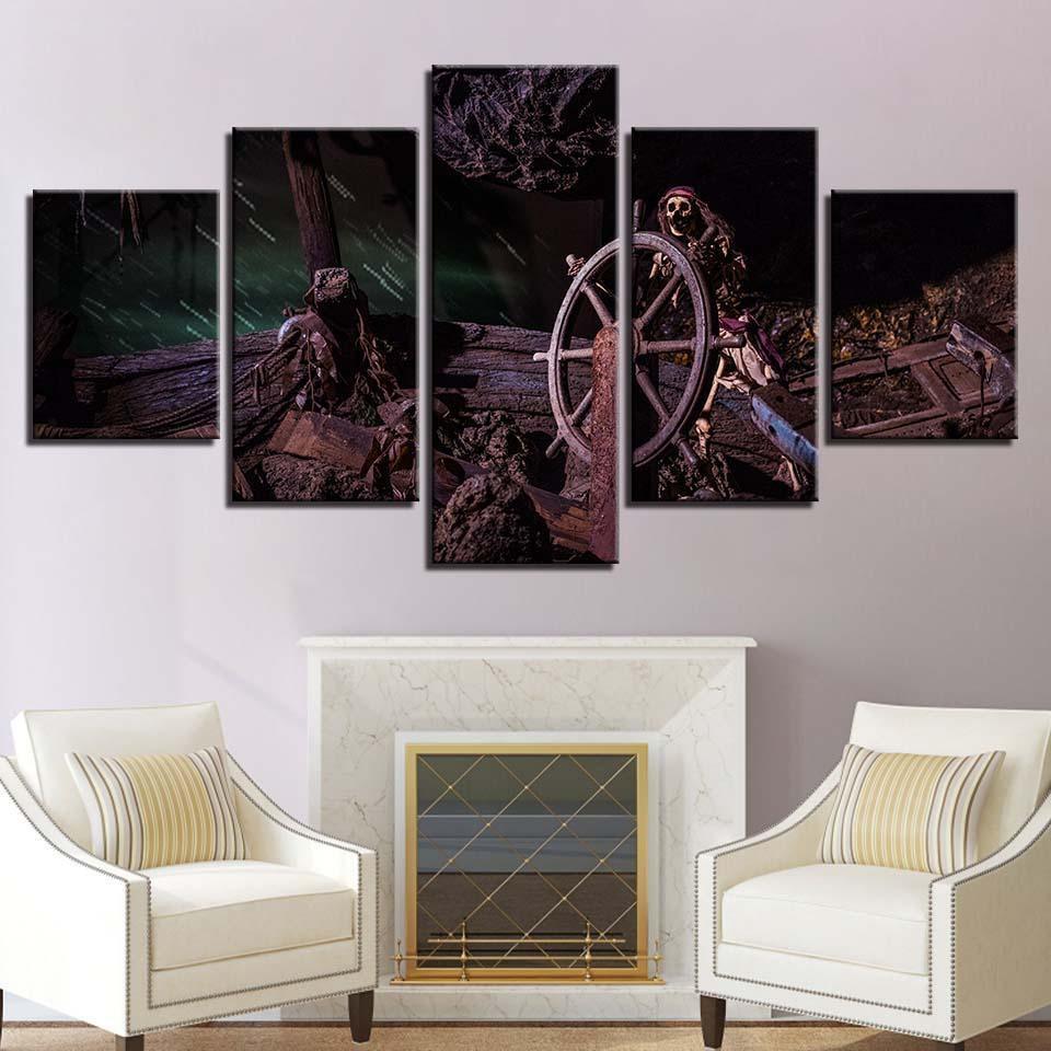 Pirates of the Caribbean: The Curse of the Black Pearl 1 Movie Canvas Wall Art