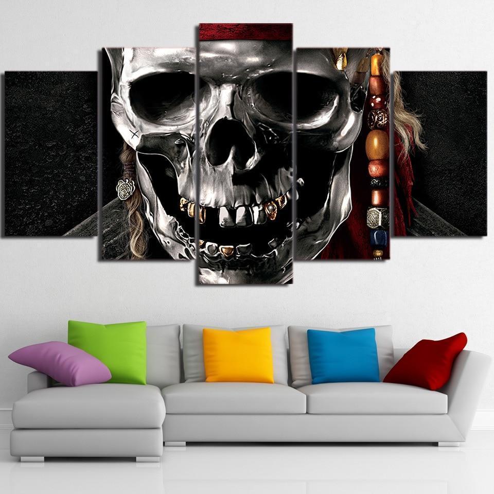 Pirates of the Caribbean The Skull 2 Movie Canvas Wall Art
