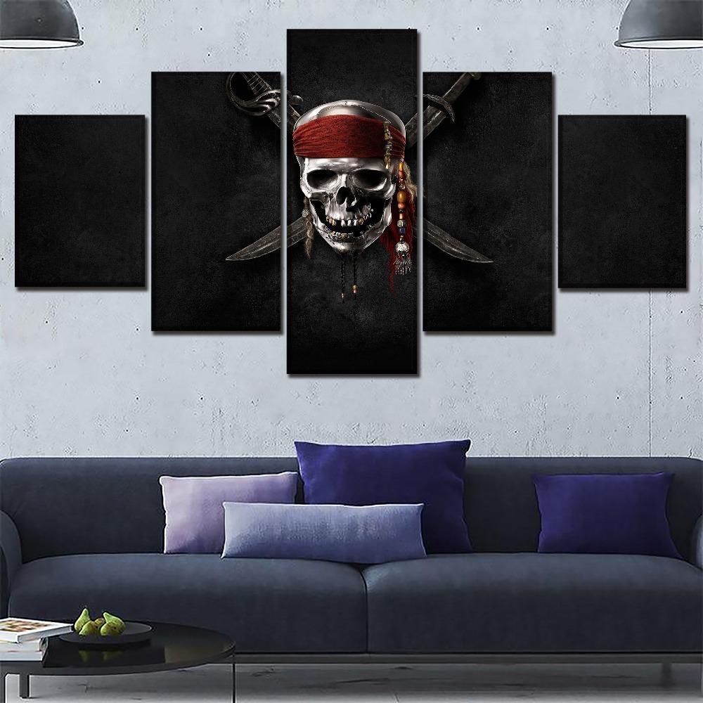 Pirates of the Caribbean The Skull Movie Canvas Wall Art