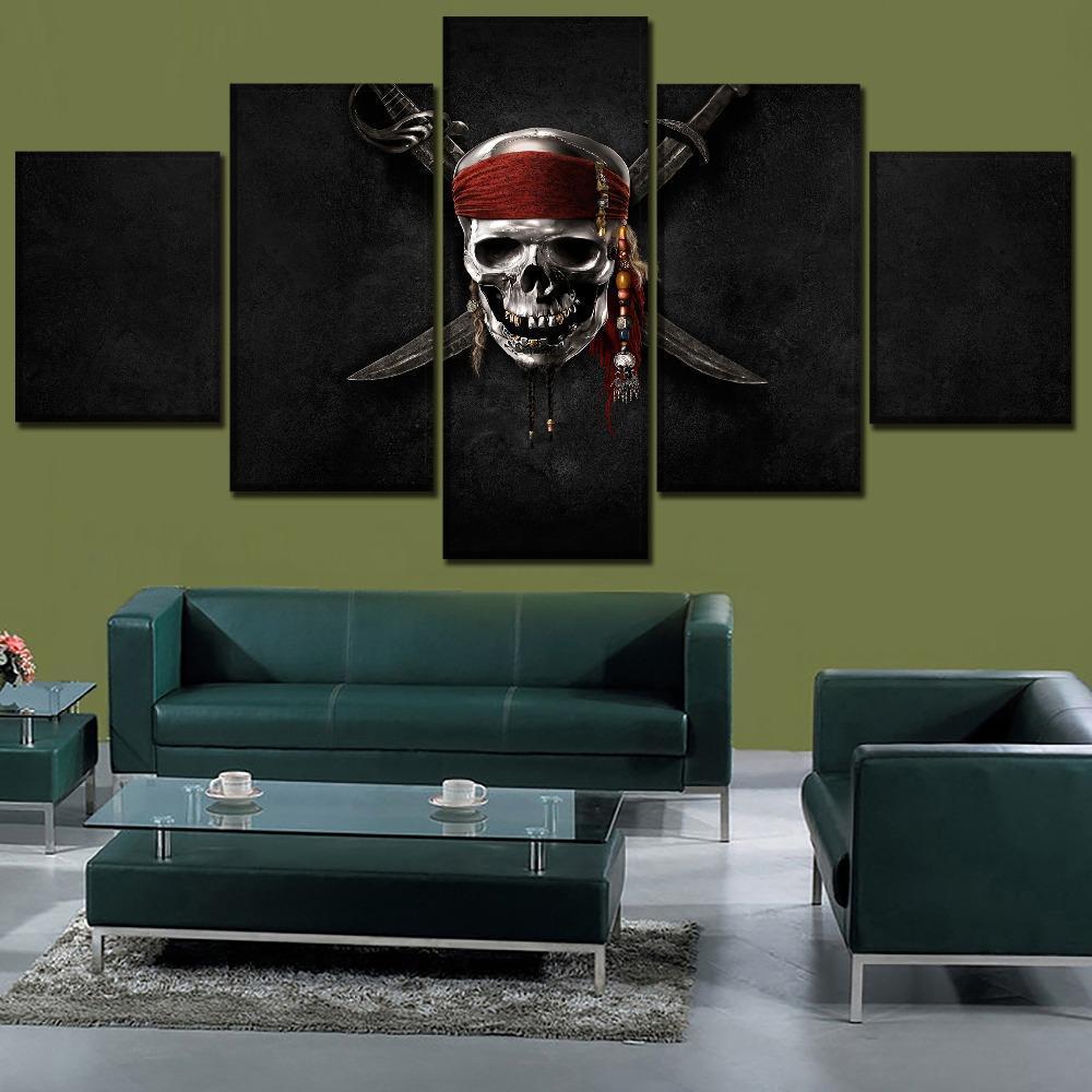 Pirates of the Caribbean The Skull Movie Canvas Wall Art