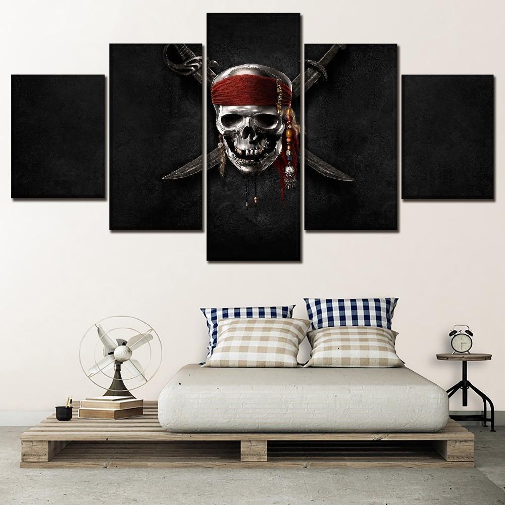 Pirates of the Caribbean The Skull Movie Canvas Wall Art