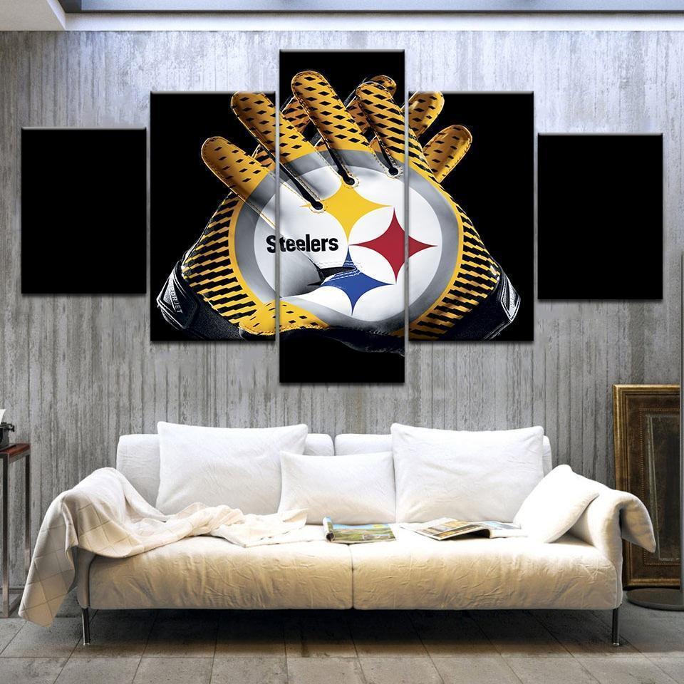 Pittsburgh Steelers Gloves  Football Canvas Wall Art