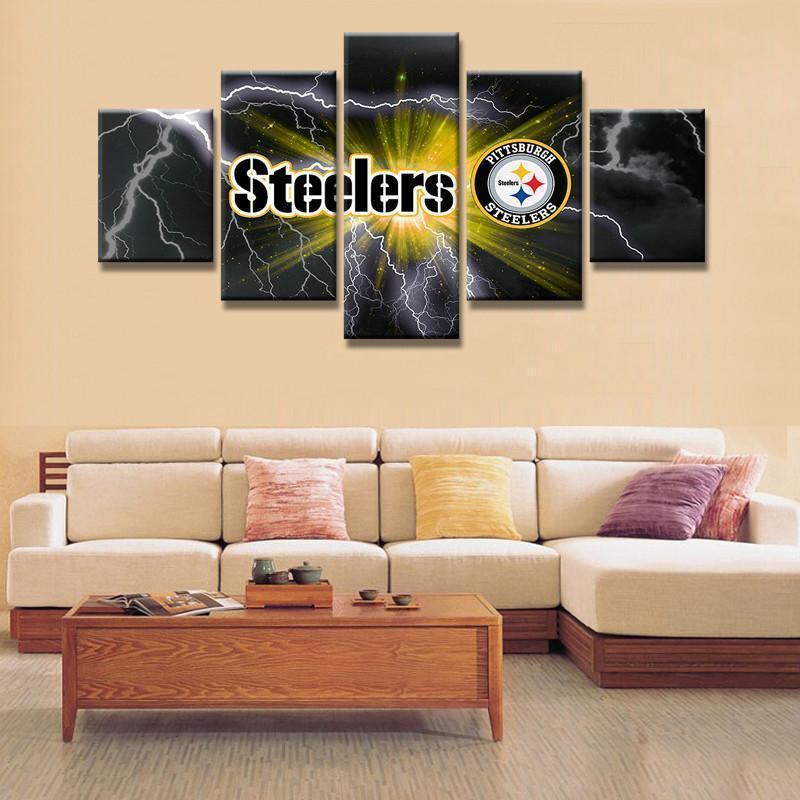 Pittsburgh Steelers Logo  Football Canvas Wall Art