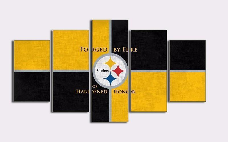 Pittsburgh Steelers Logo Poster  Football Canvas Wall Art