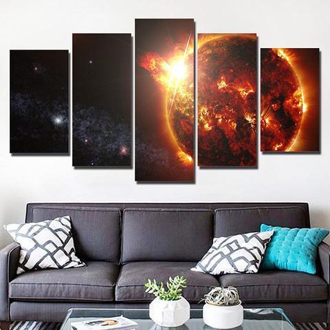 Planet Birth Galaxy Space Canvas Wall Art