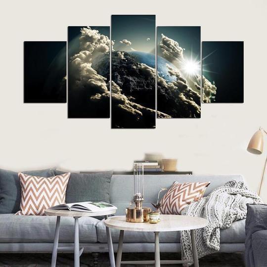 Planet Earth Space Canvas Wall Art