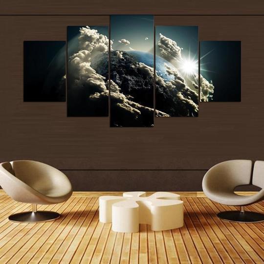 Planet Earth Space Canvas Wall Art